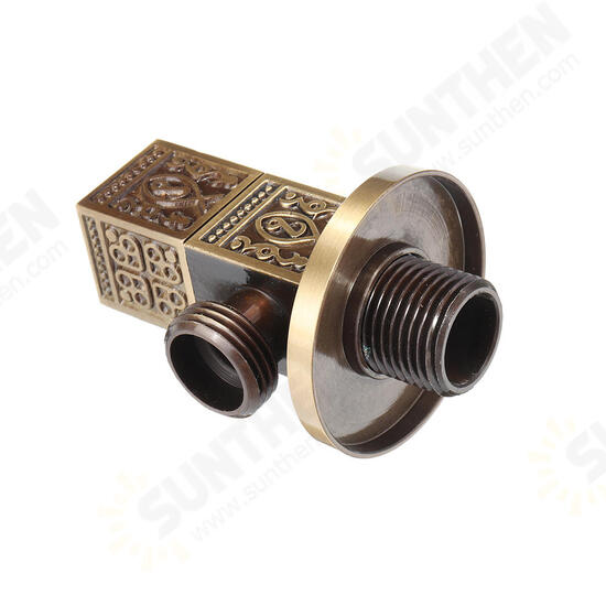 Antique Brass Triangle Valve Bathroom Accessory G1/2 Brass Angle Stop Valves Filling Valves Square Type