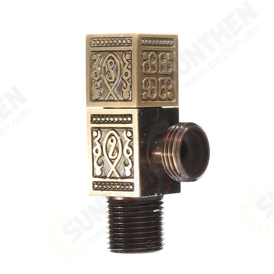 Antique Brass Triangle Valve Bathroom Accessory G1/2 Brass Angle Stop Valves Filling Valves Square Type