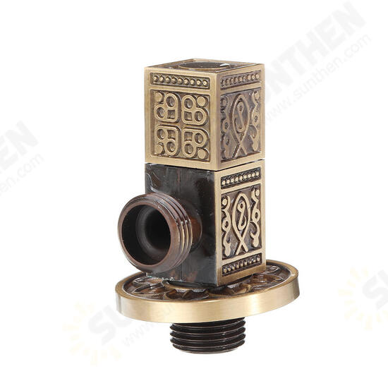 Antique Brass Triangle Valve Bathroom Accessory G1/2 Brass Angle Stop Valves Filling Valves Square Type