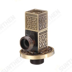 Antique Brass Triangle Valve Bathroom Accessory G1/2 Brass Angle Stop Valves Filling Valves Square Type Antique Brass Triangle Valve Bathroom Accessory G1/2 Brass Angle Stop Valves Filling Valves Square Type