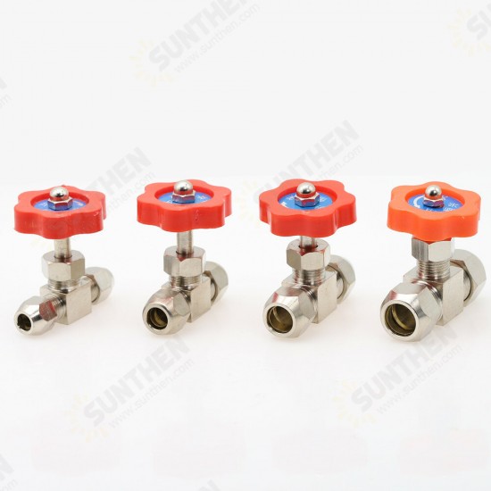 Ball Balve 6mm 8mm 10mm 12mm Pipe Orange Plastic Handle Metal High Pressure Durable Tube Needle Type Globe Valve