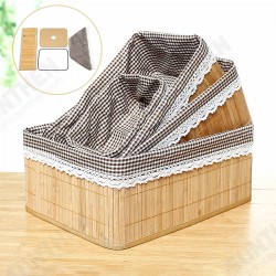Bamboo Weaving Storage Baskets Picnic Grocery Snacks Toy Box Desktop Organizer Bamboo Weaving Storage Baskets Picnic Grocery Snacks Toy Box Desktop Organizer