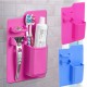 Bathroom Kitchen Silicone Toothbrush Holder Toothpaste Bracket Mirror Organizer Storage Space Rack