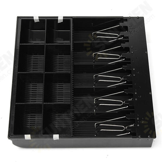 Black 5 Bills 8 Coins Cash Register Money Tray Cashier Storage Box Money Drawer Coin Holder