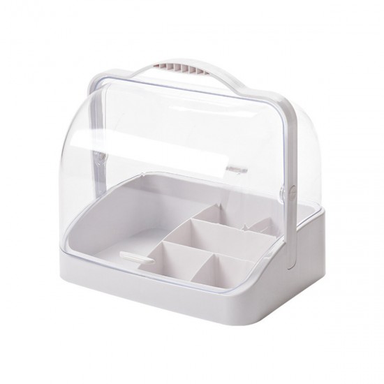 Box Storage Portable Cosmetic Large-capacity Dust-proof Plastic Desktop Drawer Organizer
