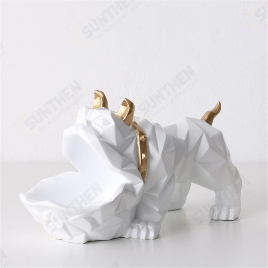 Bulldog Animal Sculpture Puppy Dog Statue Figure Ornament Gift Decorations