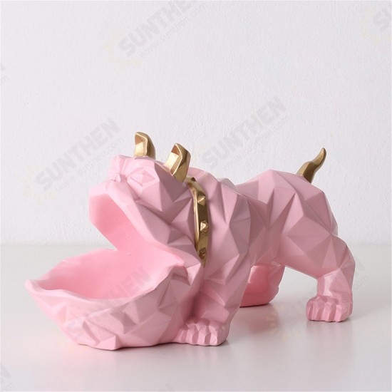 Bulldog Animal Sculpture Puppy Dog Statue Figure Ornament Gift Decorations