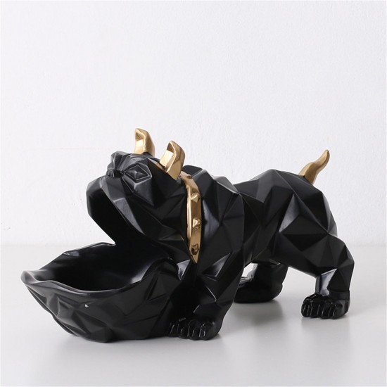 Bulldog Animal Sculpture Puppy Dog Statue Figure Ornament Gift Decorations