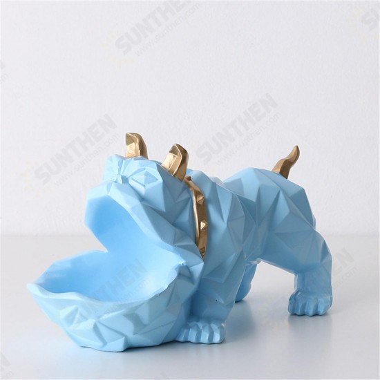 Bulldog Animal Sculpture Puppy Dog Statue Figure Ornament Gift Decorations