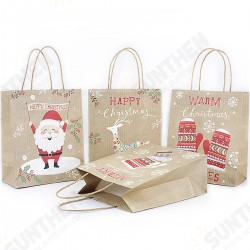 Christmas Kraft Paper Santa Gift Bag Candy Chocolate Cookies Bag Merry Christmas Decorations Christmas Kraft Paper Santa Gift Bag Candy Chocolate Cookies Bag Merry Christmas Decorations