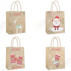 Christmas Kraft Paper Santa Gift Bag Candy Chocolate Cookies Bag Merry Christmas Decorations Christmas Kraft Paper Santa Gift Bag Candy Chocolate Cookies Bag Merry Christmas Decorations