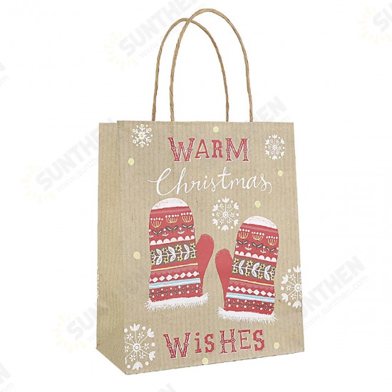 Christmas Kraft Paper Santa Gift Bag Candy Chocolate Cookies Bag Merry Christmas Decorations