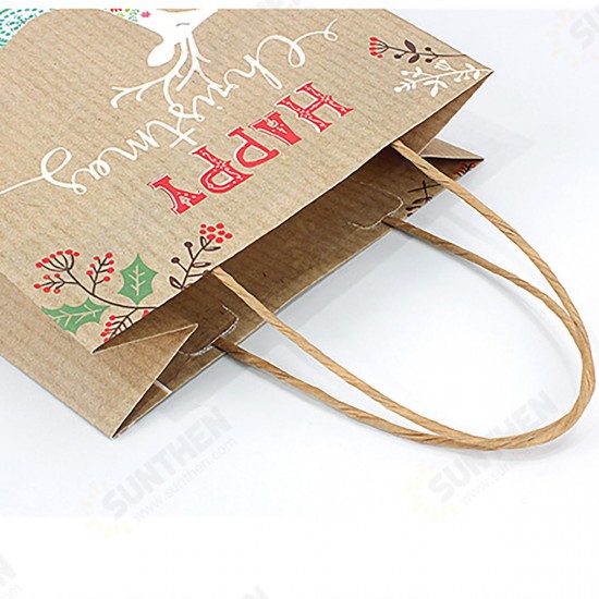 Christmas Kraft Paper Santa Gift Bag Candy Chocolate Cookies Bag Merry Christmas Decorations