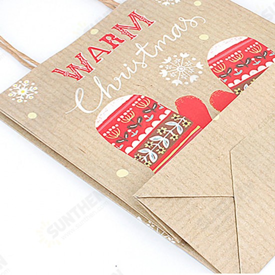 Christmas Kraft Paper Santa Gift Bag Candy Chocolate Cookies Bag Merry Christmas Decorations