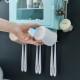 Dust-Proof Punch Toothbrush Holder with Cups Automatic Toothpaste Squeezer Dispenser Hair Dryer Holder Rack Home Storage Organizer Set