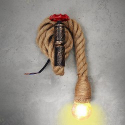 E27 Vintage Industrial Hemp Rope Pipe Wall Light Lamp Sconce Fixture Room Decor E27 Vintage Industrial Hemp Rope Pipe Wall Light Lamp Sconce Fixture Room Decor