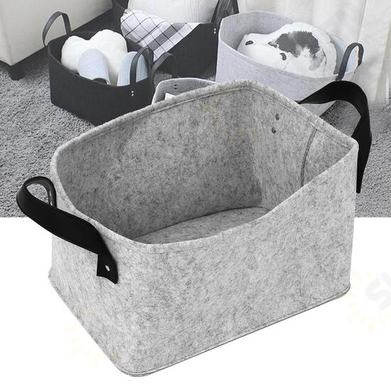 Felt Storage Basket Closet Toy Book Hamper Laundry Bag Shelf Box Desktop Organizer