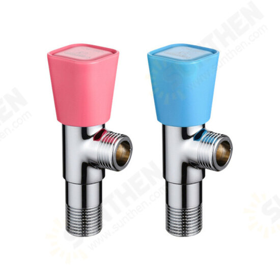 Fine Copper Angle Valve Cold Hot Water Universal Bathroom Kitchen Valve Eight-Character Fashion Design