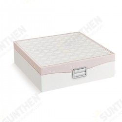Flannel Square Jewelry Box Simple Layout 2 Layers Makeup Organizer Choker Ring Necklace Storage Box Flannel Square Jewelry Box Simple Layout 2 Layers Makeup Organizer Choker Ring Necklace Storage Box