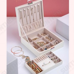 Flannel Square Jewelry Box Simple Layout 2 Layers Makeup Organizer Choker Ring Necklace Storage Box Flannel Square Jewelry Box Simple Layout 2 Layers Makeup Organizer Choker Ring Necklace Storage Box