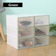 Foldable Clear Plastic Shoe Boxes Case Stackable Tidy Display Storage Organizer Single Box