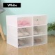 Foldable Clear Plastic Shoe Boxes Case Stackable Tidy Display Storage Organizer Single Box