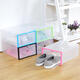 Foldable Clear Plastic Shoe Boxes Storage Organizer Stackable Tidy Display Box Baskets