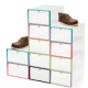 Foldable Clear Plastic Shoe Boxes Storage Organizer Stackable Tidy Display Box Baskets