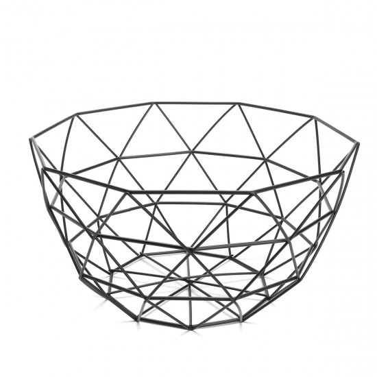 Geometric Metal Wire Decoration Storage Display Basket Display Vegetable Fruit Bowl Holder