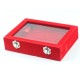 Jewelry Velvet Wood Ring Display Organizer Box Tray Holder Earring Storage Case