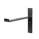 2Pcs Industrial Iron Chunky Solid Wood Shelf Brackets Matte Black Painting for Home Shop