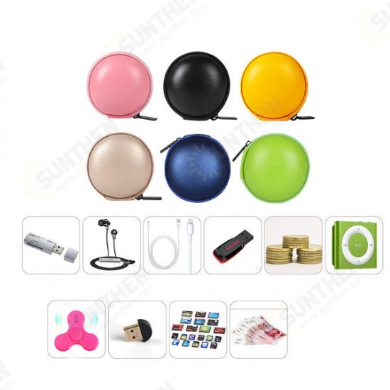 PU Box Storage Packing Case for Finger Spinner Data Cable Charger Earphone Money Cash