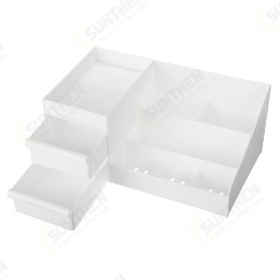 Plastic Cosmetic Makeup Storage Box Organizer Case Holder Jewelry with Drawer