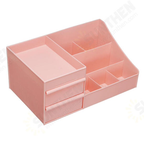 Plastic Desktop Organizer Makeup Organizer Cosmetic Storage Box Stationery Holder Home Decorations