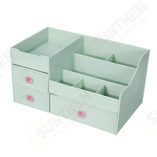 Plastic Desktop Organizer Makeup Organizer Cosmetic Storage Box Stationery Holder Home Decorations