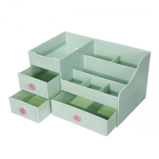 Plastic Desktop Organizer Makeup Organizer Cosmetic Storage Box Stationery Holder Home Decorations