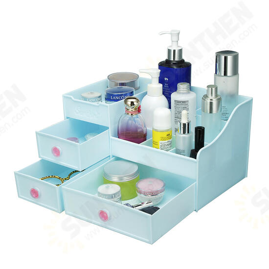 Plastic Desktop Organizer Makeup Organizer Cosmetic Storage Box Stationery Holder Home Decorations