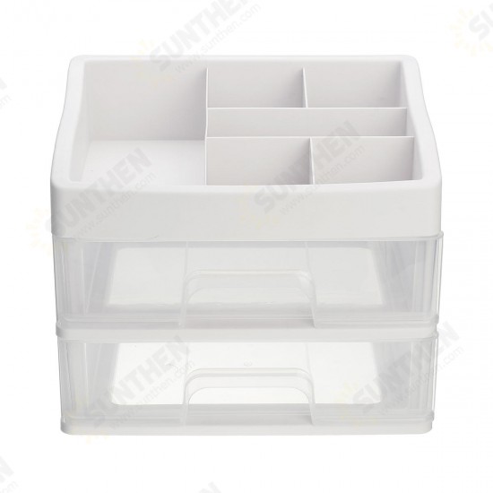 Plastic Makeup Holder Box Storage Desktop Container Cosmetic Jewelry Container Table Organizer