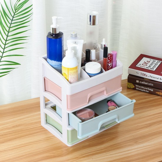 Plastic Makeup Holder Box Storage Desktop Container Cosmetic Jewelry Container Table Organizer