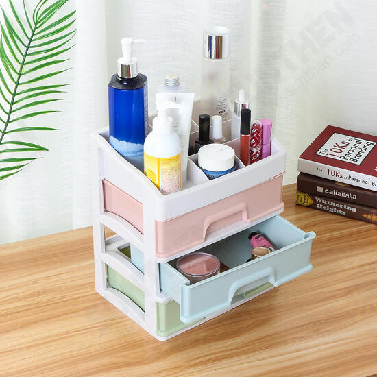 Plastic Makeup Holder Box Storage Desktop Container Cosmetic Jewelry Container Table Organizer