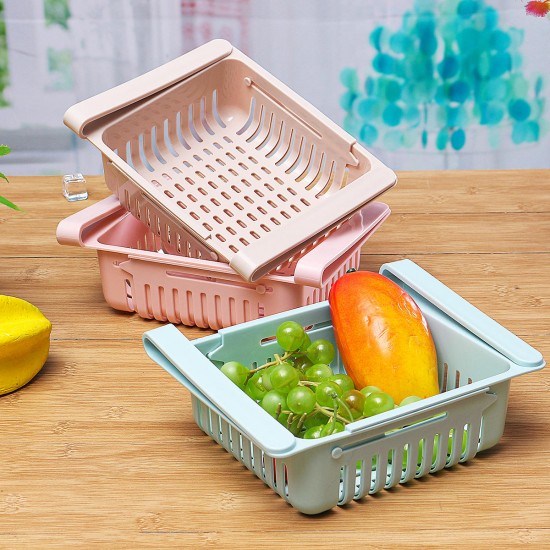 Refrigerator Plastic Storage Rack Basket Food And Beverage Drawer Storage Box Kitchen