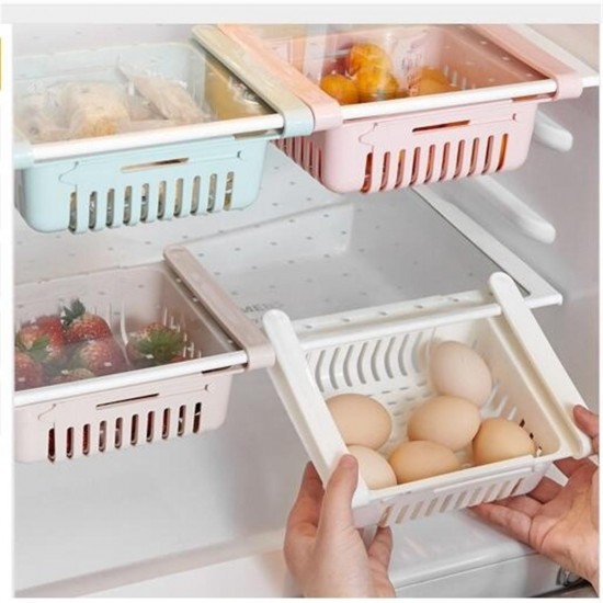 Refrigerator Plastic Storage Rack Basket Food And Beverage Drawer Storage Box Kitchen