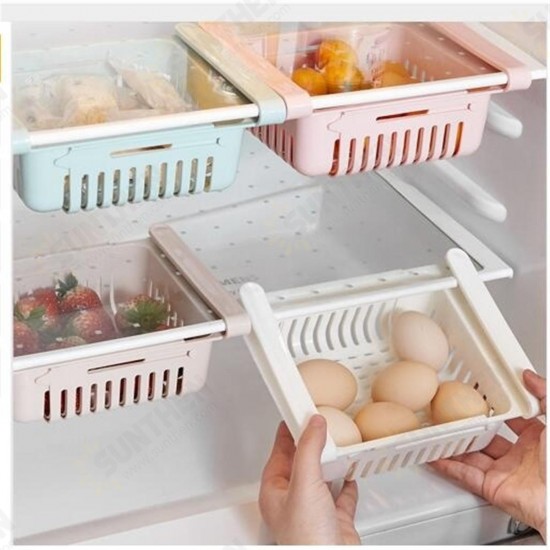 Refrigerator Plastic Storage Rack Basket Food And Beverage Drawer Storage Box Kitchen