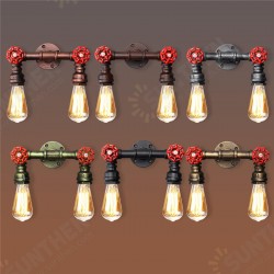 Retro Wall Lamp Industrial Iron Dual Water Pipe Shape Sconce Light Fixture Fitting Home Decor Retro Wall Lamp Industrial Iron Dual Water Pipe Shape Sconce Light Fixture Fitting Home Decor