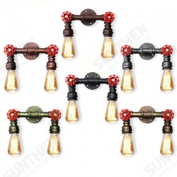 Retro Wall Lamp Industrial Iron Dual Water Pipe Shape Sconce Light Fixture Fitting Home Decor Retro Wall Lamp Industrial Iron Dual Water Pipe Shape Sconce Light Fixture Fitting Home Decor