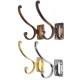 Retro Zinc Alloy Mount Hooks Towel Clothes Hat Coat Hanger for Door Wall