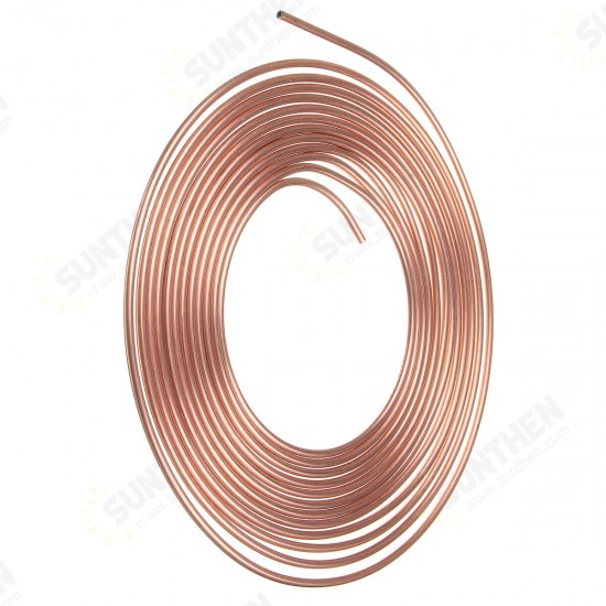 Roll Copper Steel 25 ft. 3/16inch Brake Line Pipe Tubing with 20 Pcs Kit Fittings Brake Female Male Nut