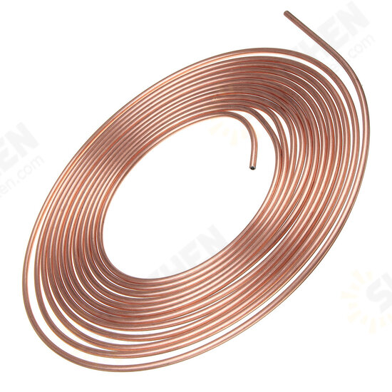 Roll Copper Steel 25 ft. 3/16inch Brake Line Pipe Tubing with 20 Pcs Kit Fittings Brake Female Male Nut