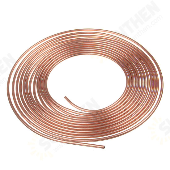 Roll Copper Steel 25 ft. 3/16inch Brake Line Pipe Tubing with 20 Pcs Kit Fittings Brake Female Male Nut