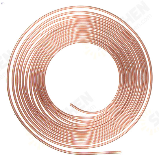 Roll Copper Steel 25 ft. 3/16inch Brake Line Pipe Tubing with 20 Pcs Kit Fittings Brake Female Male Nut